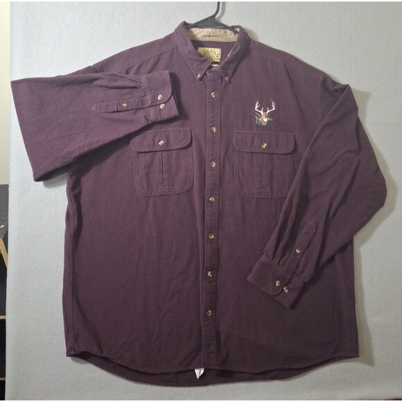 Cabela's Shirt Mens XXL Chamois Heavyweight Button Up Deerskin Soft Outdoor Buck - Picture 1 of 8